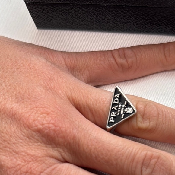 Prada Silver Triangular Ring - Picture 3 of 3